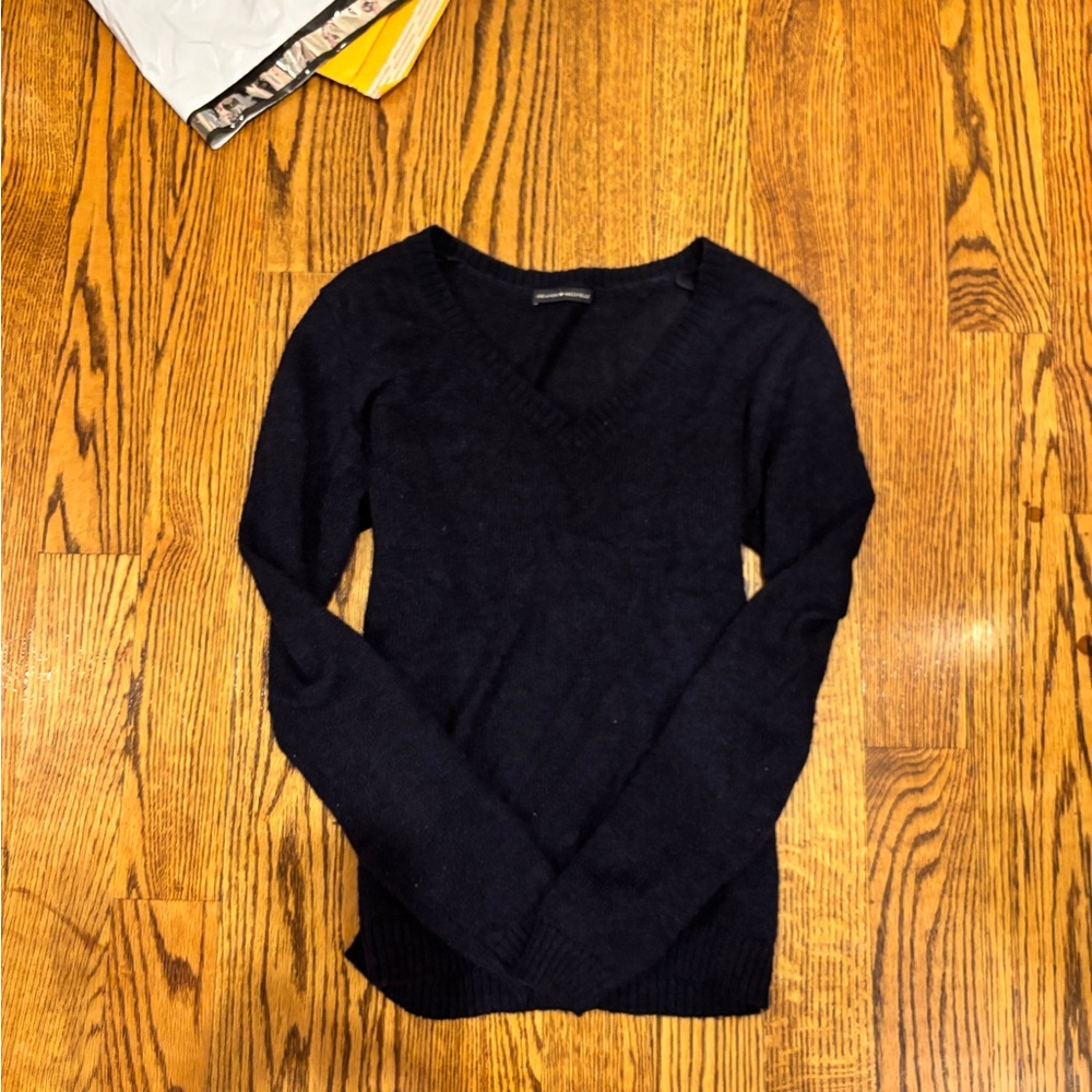 Brandy Melville Navy V-Neck Sweater